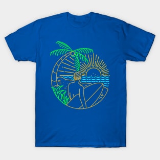 Surfing at the Beach T-Shirt